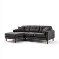 Canapé d'angle gauche 3 places gris anthracite 240 x 150 x 85 cm polyester forme L